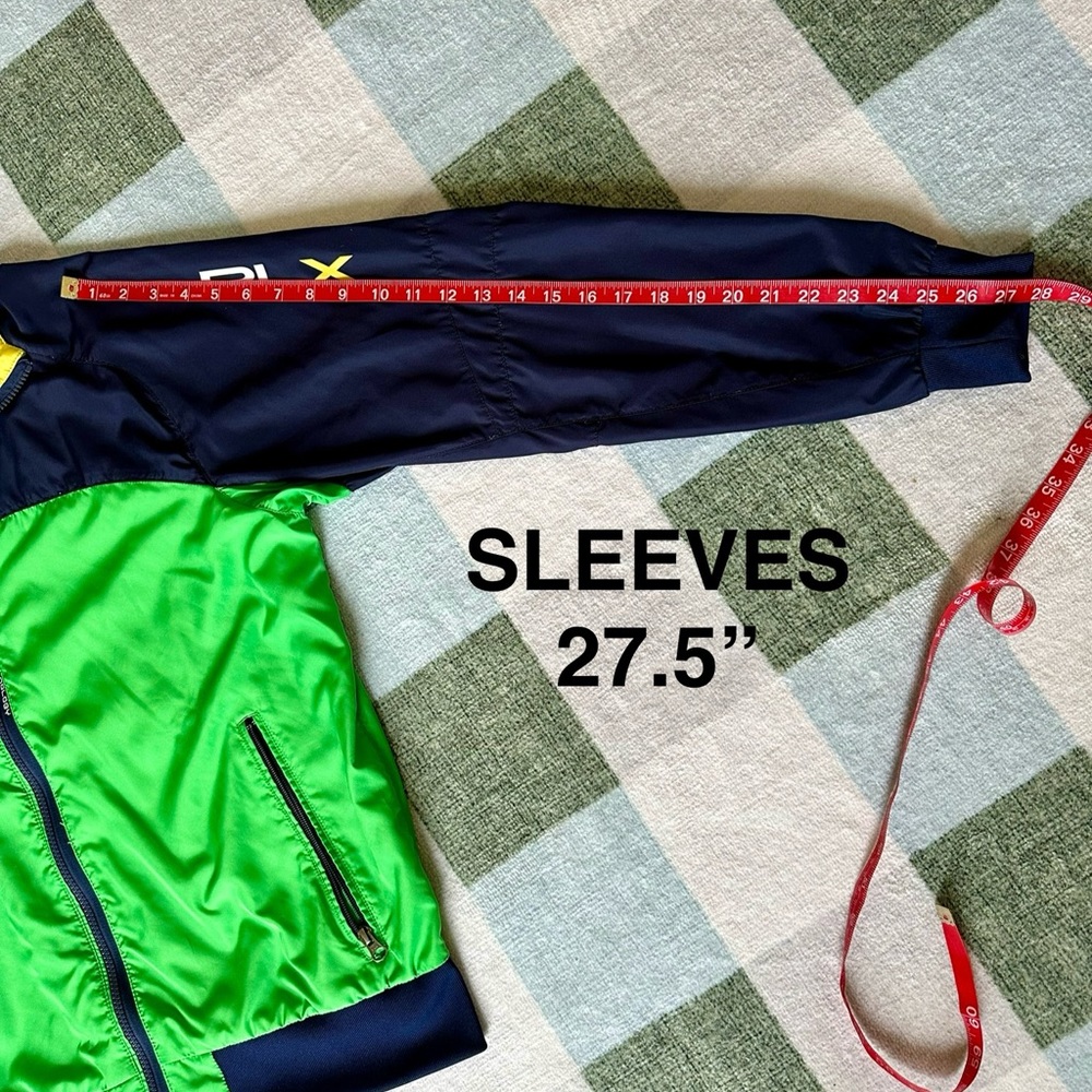 PRE-OWNED VINTAGE RALPH LAUREN RLX FULL ZIP MESH LINED WINDBREAKER MENS MED. - Picture 5 of 10
